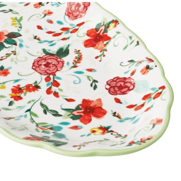 2024 ❤️ New Pioneer Woman Painted Meadow Ceramic Platter Set - Picture 4 of 8